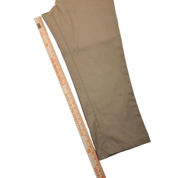 DICKIES 874 Regular Fit Flex Pants Men Size W42 L30 Chino Talon Zipper Tan - Picture 10 of 11